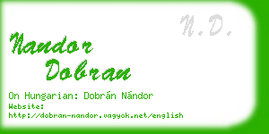 nandor dobran business card