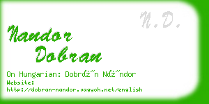 nandor dobran business card